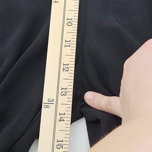 Wilfred Aritzia Wide Leg Cropped Pants Black Women’s Size M Tie Waist Minimalist - Picture 8 of 11